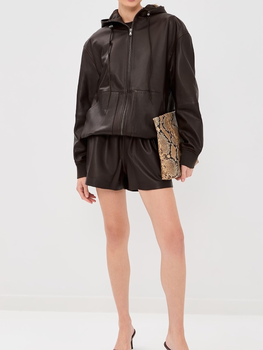 Tibi Leather shorts